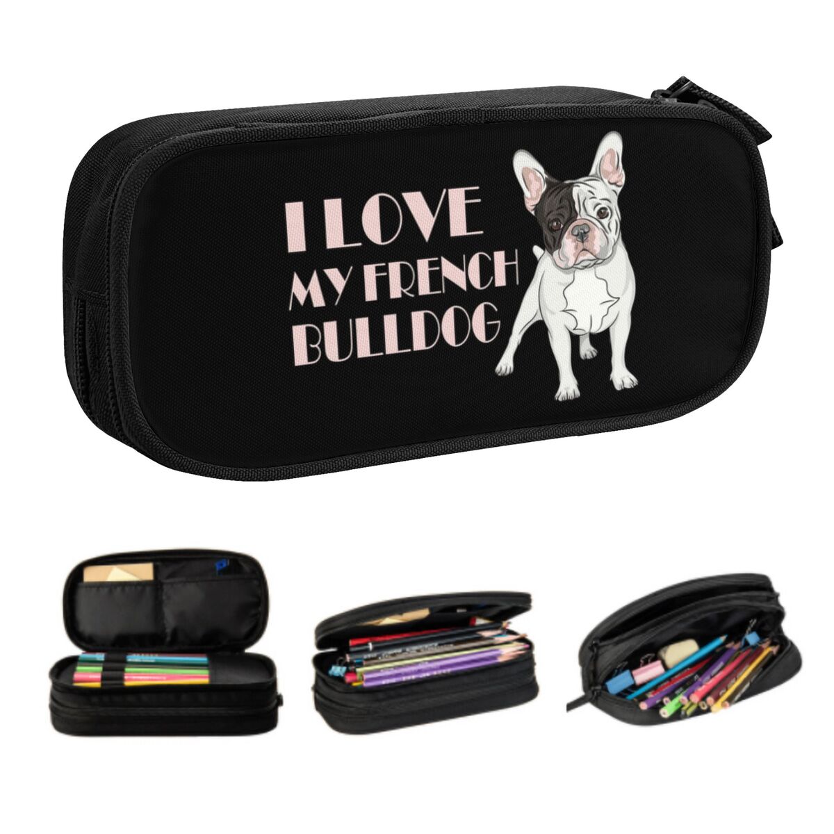 Pet X Supplies & Tack Reviews - Piórnik na ołówki z buldogiem francuskim,