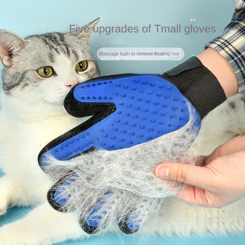 Pet Supplies Grooming Hours - Silikonowe rękawice do pielęgnacji zwierząt, szczotka