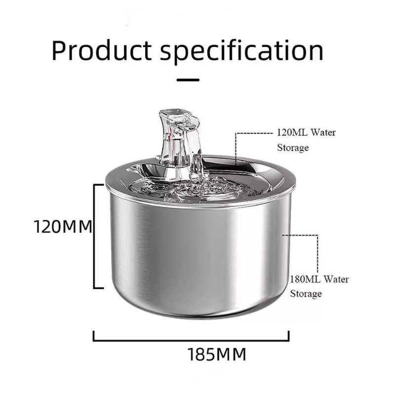 Fontanna dla zwierząt ze stali – Pet Water Fountain recenzja i cena